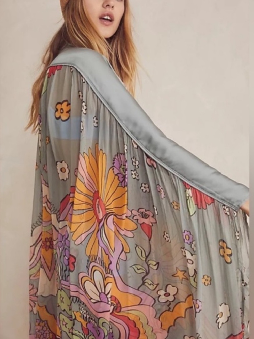 Free People Monarch Kimono in Seafoam RARE One size - Picture 4 of 15